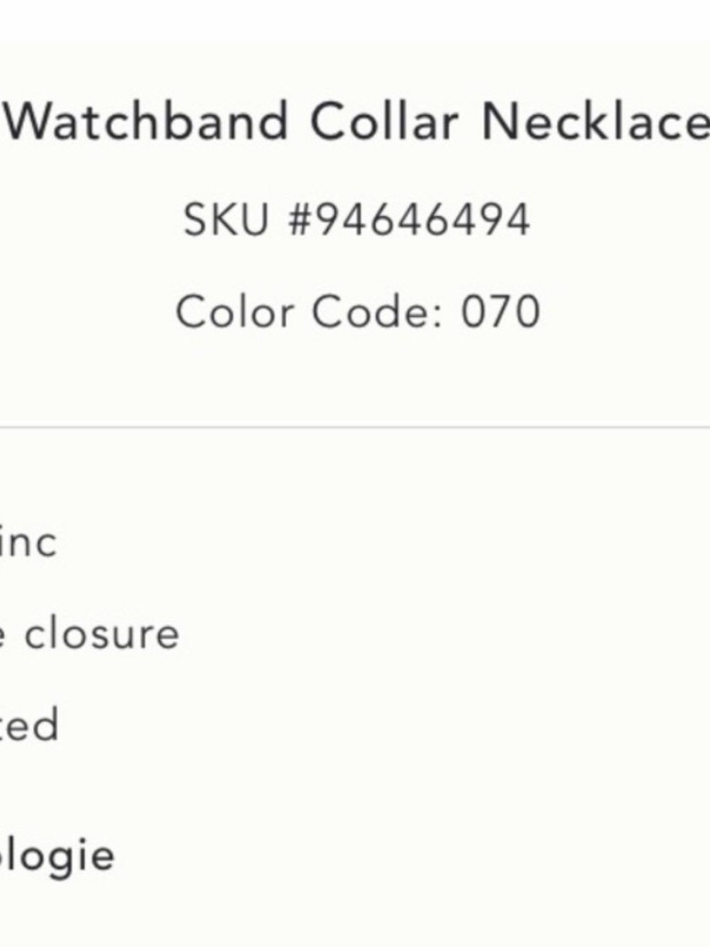 Anthropologie Good Watchband Necklace 🔥 - Picture 5 of 7